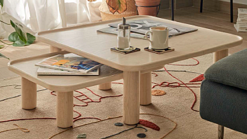 Набор столиков NEST 79см./49 см., White Wash